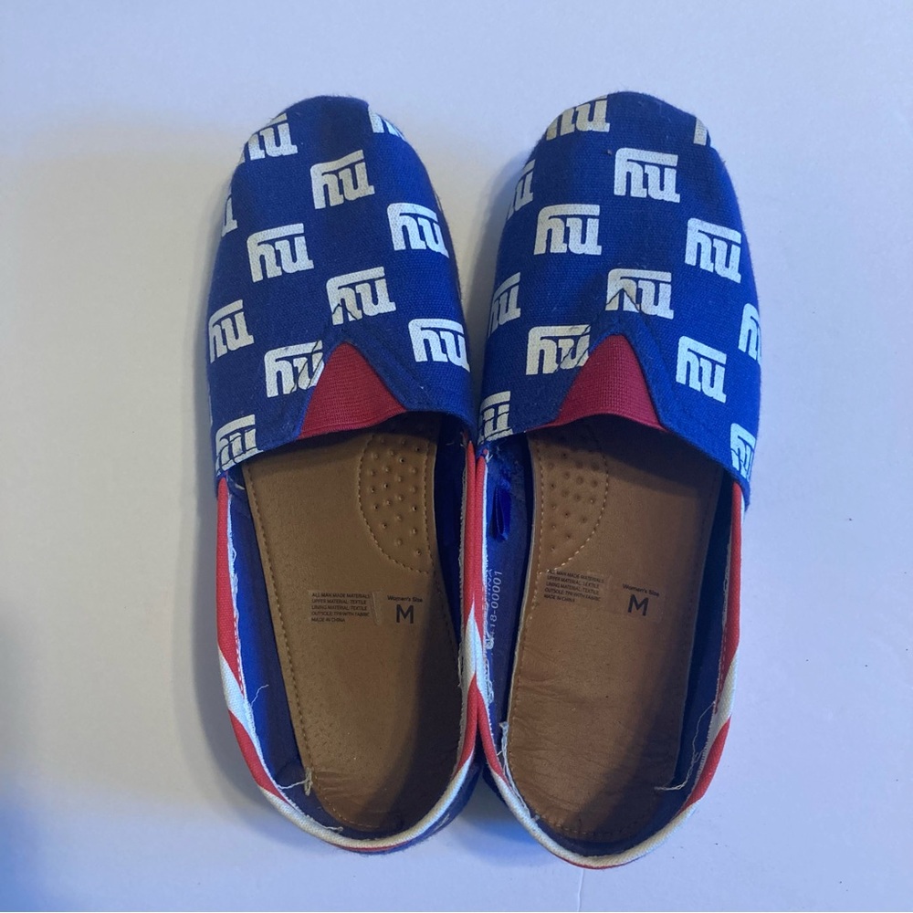 NY Giants slip on sneakers size M